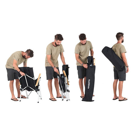 Nightfall Aluminum Alloy Folding Lying Chair - Naturexplore - Naturehike - NH17T003-Y-B - Black