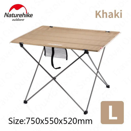 Outdoor lightweight folding table - Large - Naturexplore - Naturehike - NH20JJ020 - L-Khaki
