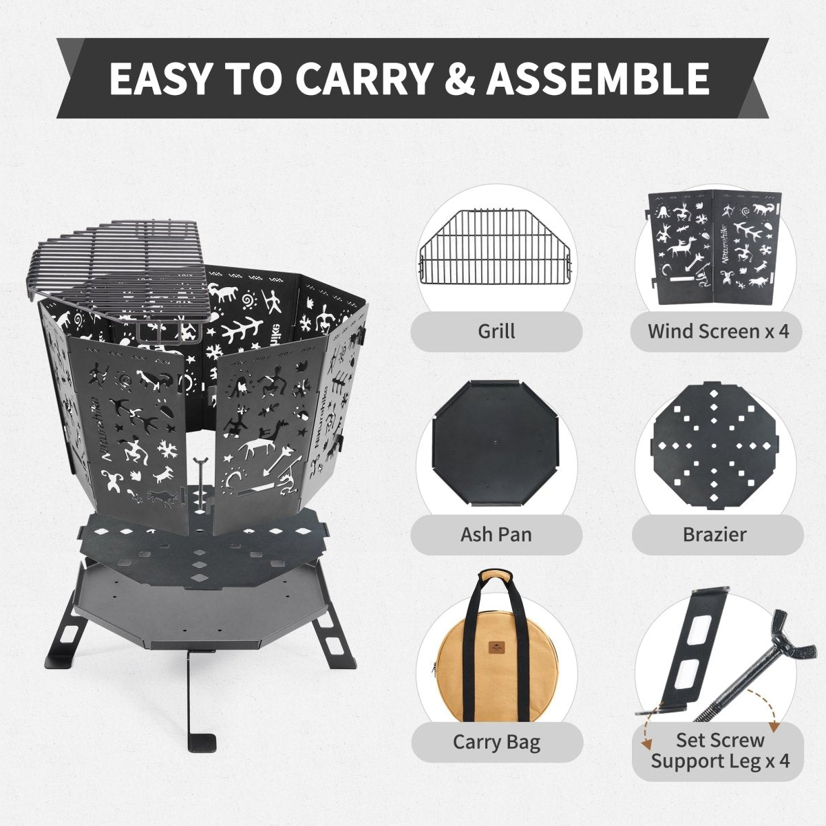 Portable Fire Pit - Naturexplore - Naturehike - 