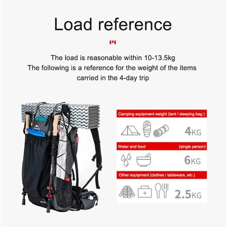 Rock hiking backpack - Naturexplore - Naturexplore - NH19BP095 - 60L+5L