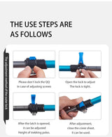 ST01 3 - Node 6061 AL Trekking Pole - Single - Naturexplore - Naturehike - NH17D001 - Z - 1 - Black