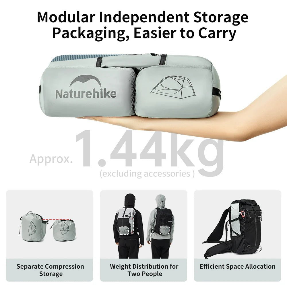 Star River UL Pro 2 Person Tent - Naturexplore - Naturehike - CNK2450WS022-K - Khaki