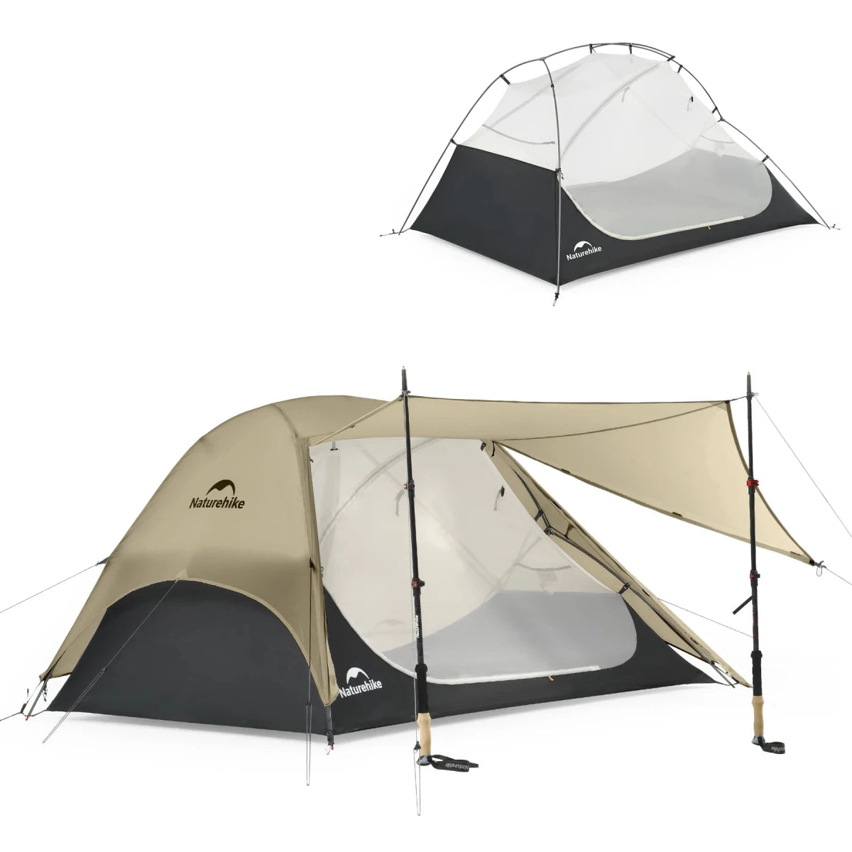 Star River UL Pro 2 Person Tent - Naturexplore - Naturehike - CNK2450WS022-K - Khaki