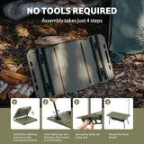 StarCore H02 Tactical Camping Table - Naturexplore - Naturehike - CNK2450JJ025 - Black - Three Fold Version