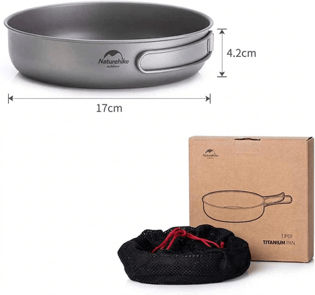 Titanium Frying Pan 174mm - Naturexplore - Naturehike - NH18T010-A - 