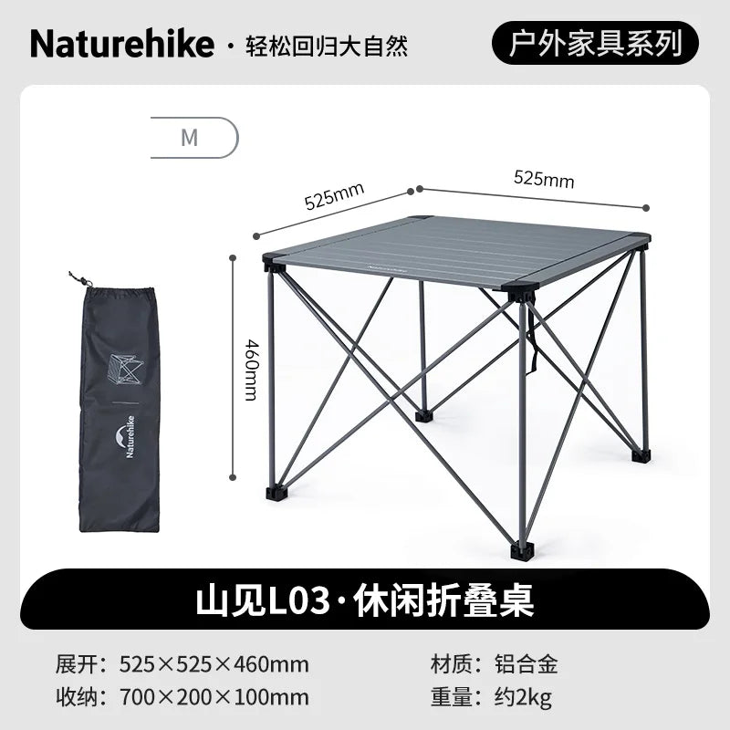 Yamami L03 Casual Folding Table - Naturexplore - Naturehike - CNK2450JJ013 - T - M - Titanium/M