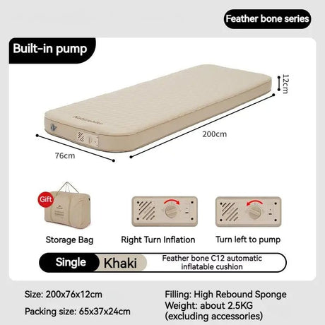 (Yugu)comfort Automatic inflatable cushion - Naturexplore - Naturehike - CNK2300WS011 - Single/200*76*12