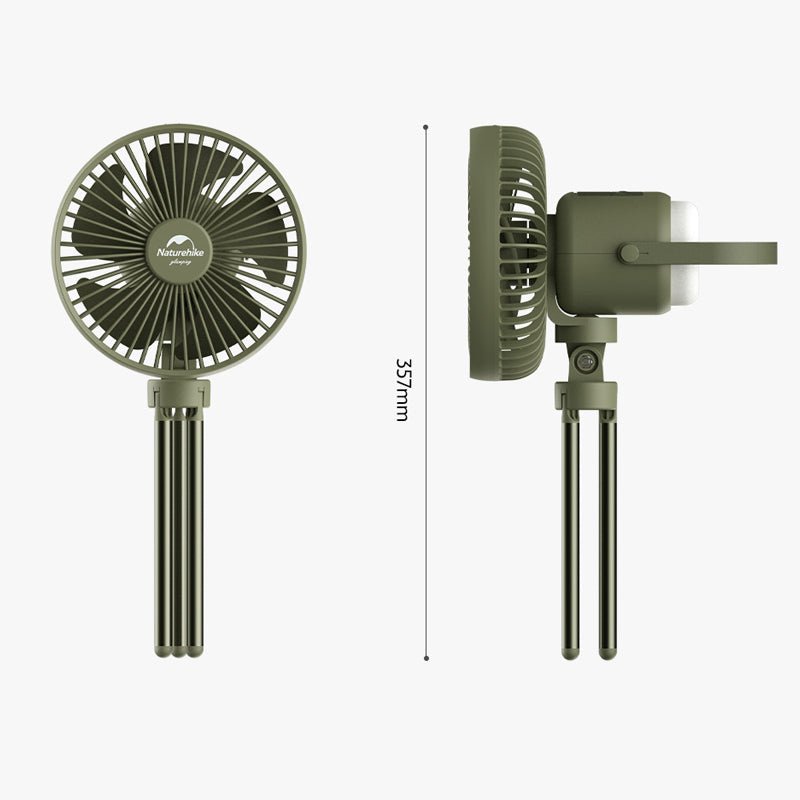 Camping fan with magnetic lamp - Naturexplore - Naturehike - NH22ZM001 - Green