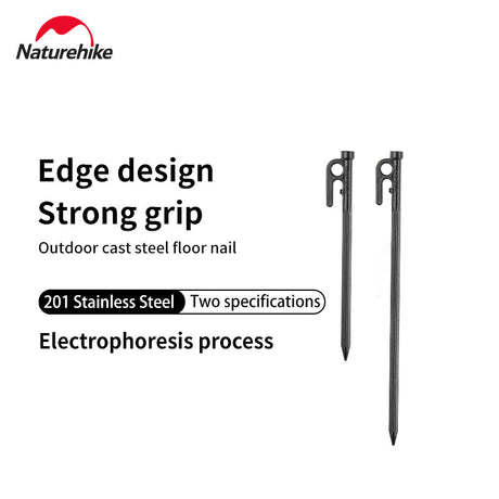 Cast steel ground pegs - Naturexplore - Naturehike - CNH22ZP018 - 20cm