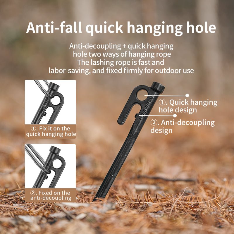 Cast steel ground pegs - Naturexplore - Naturehike - CNH22ZP018 - 30cm