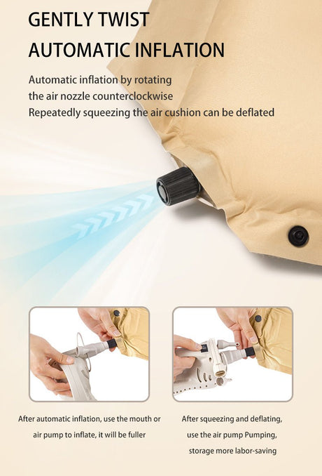 D01 Automatic Inflatable Cushion with Pillow (2023) - Naturexplore - Naturehike - CNK2300DZ014 - Single-3cm