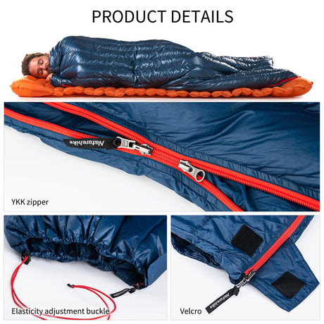 Down envelope sleeping bag (cicada) upgrade - Naturexplore - Naturehike - NH17Y010-R - CWM280 Blue