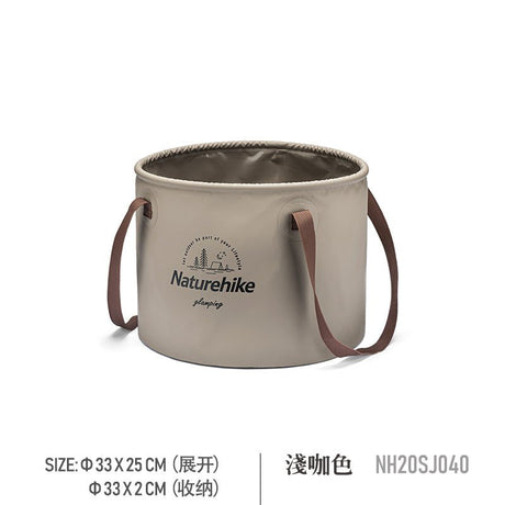 Foldable round bucket - Naturexplore - Naturehike - NH20SJ040 - Brown/10L