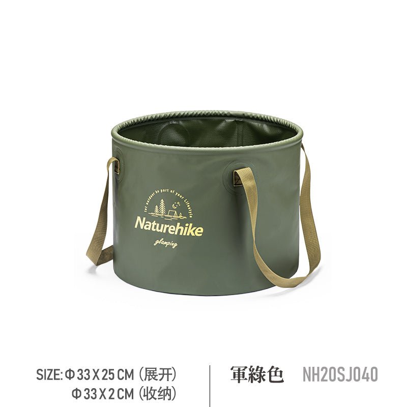 Foldable round bucket - Naturexplore - Naturehike - NH20SJ040 - Green/10L
