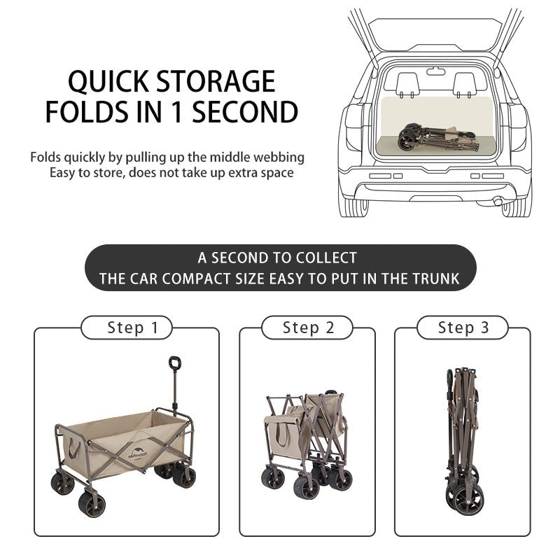 Folding trolley rough wheel - Naturexplore - Naturehike - NH19PJ001 - Roughe Wheel