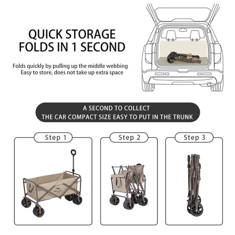 Folding trolley rough wheel - Naturexplore - Naturehike - NH19PJ001 - Roughe Wheel