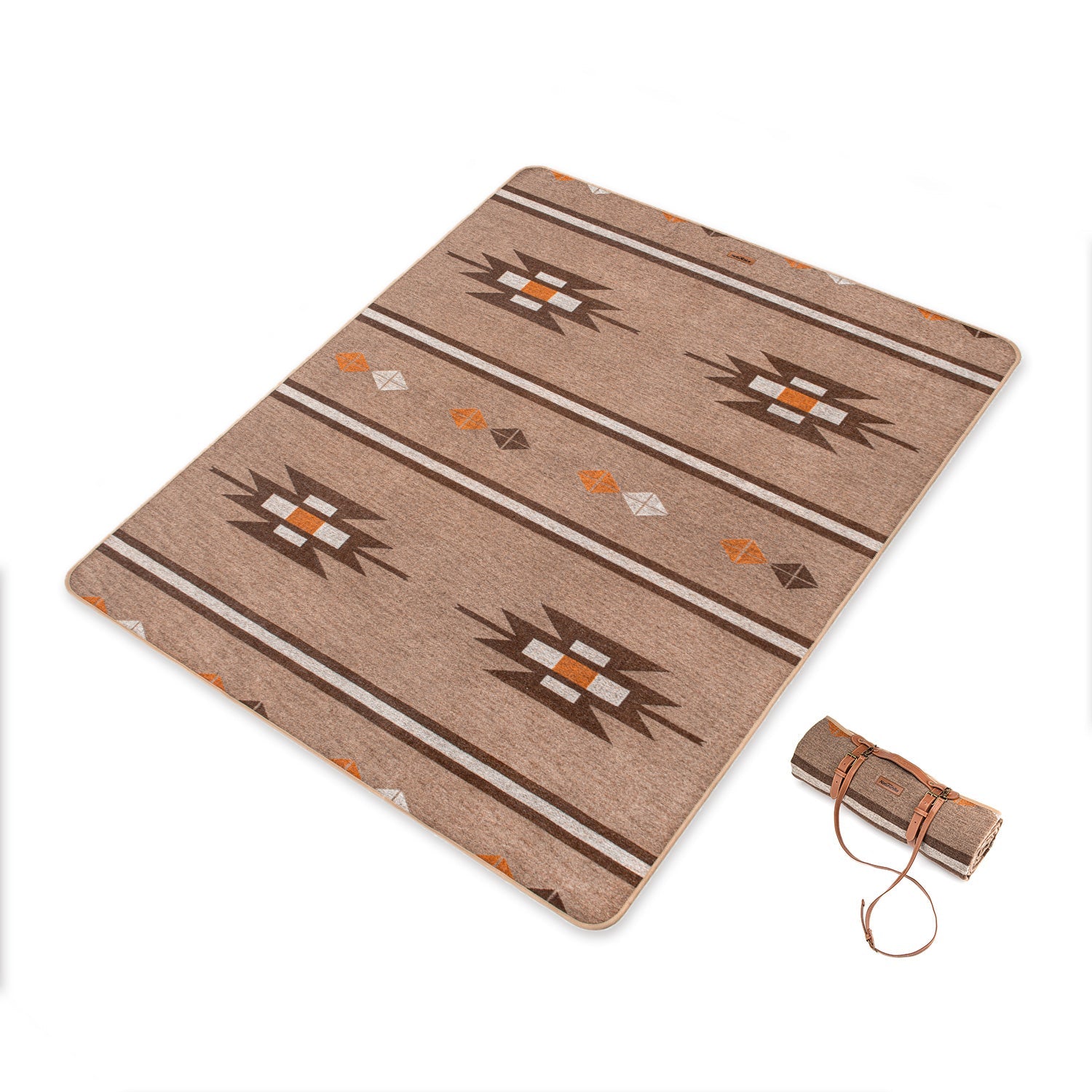 Geometric pattern wool blanket - Naturexplore - Naturehike - NH20FS036 - Dark coffee