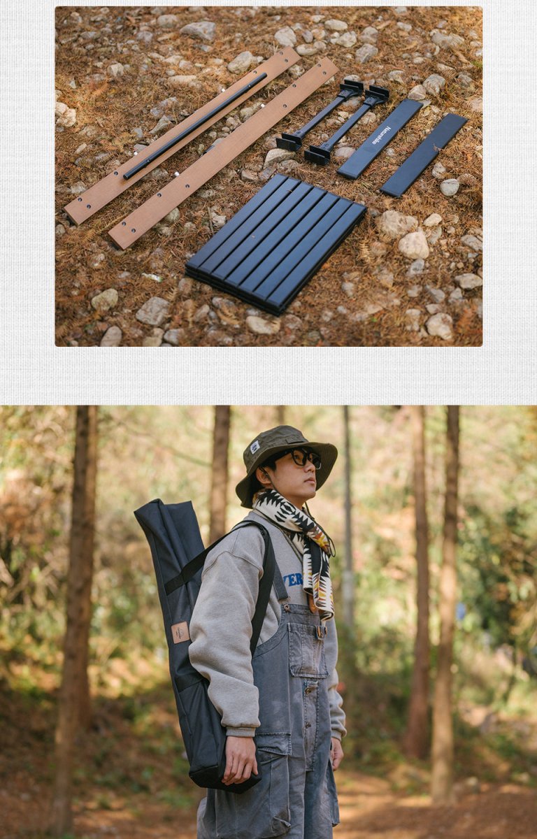 IGT outdoor folding combination table - Naturexplore - Naturehike - NH21JU011 - Aluminum Alloy (Beech Side)