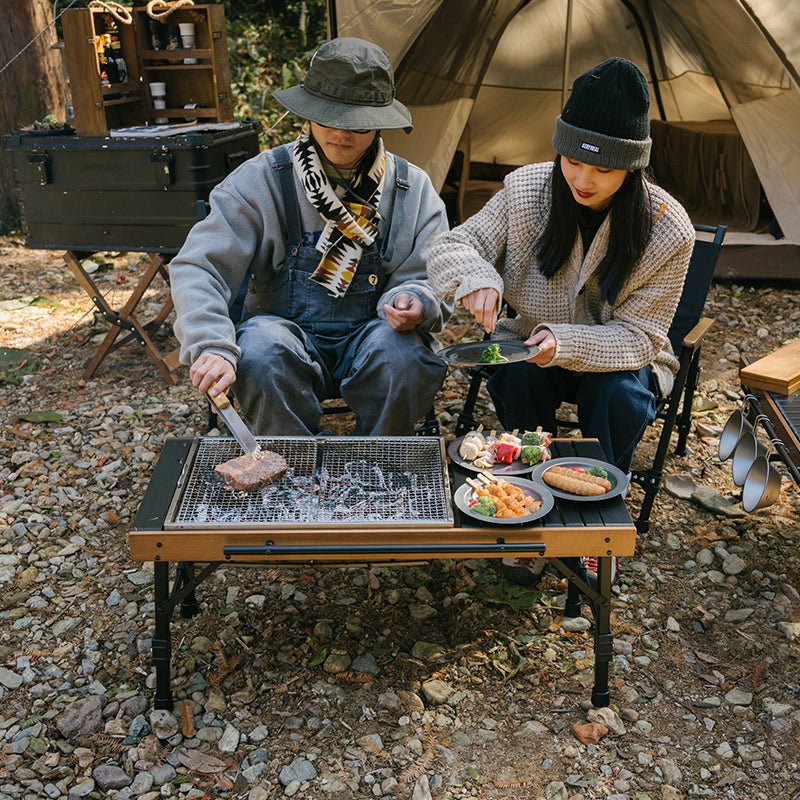 IGT outdoor folding combination table - Naturexplore - Naturehike - NH21JU011 - Aluminum Alloy (Beech Side)