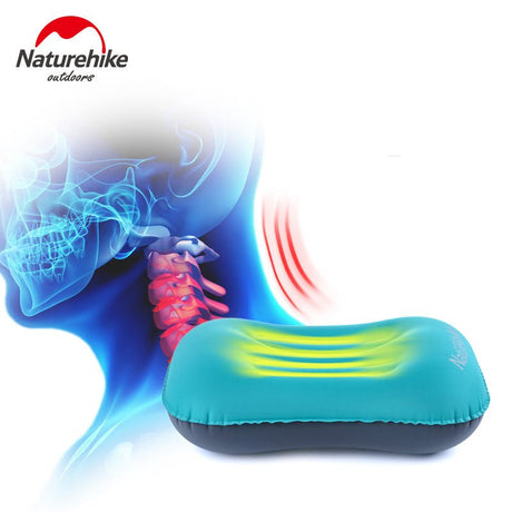 Lightweight TPU aeros inflatable pillow with new nozzle - Naturexplore - Naturehike - NH17T013-Z - Blue