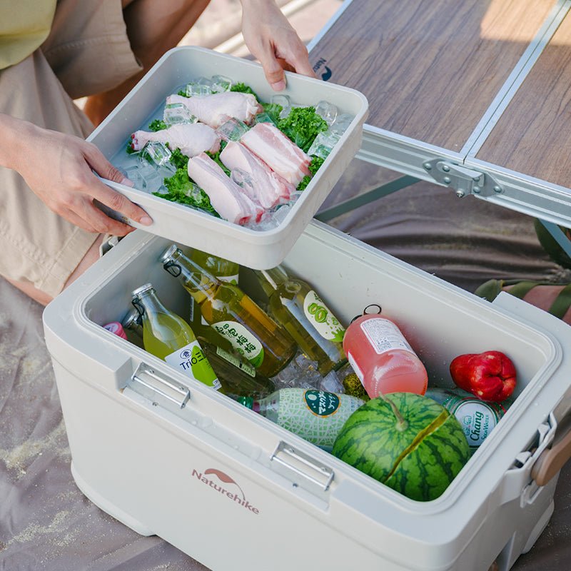 (LingDu 36H) Outdoor antibacterial cooler box - Naturexplore - Naturehike - CNK2300BS012 - Beige-22L
