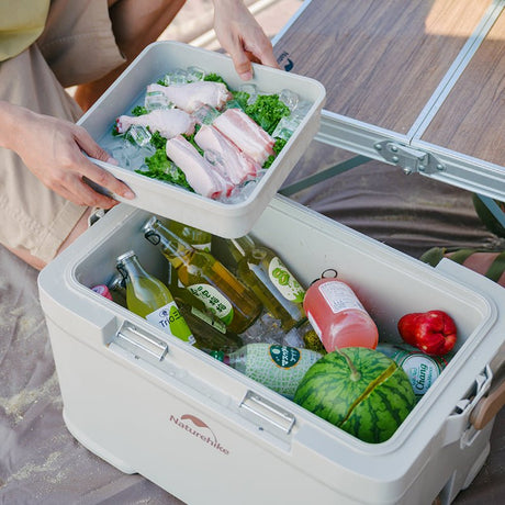 (LingDu 36H) Outdoor antibacterial cooler box - Naturexplore - Naturehike - CNK2300BS012 - Beige-22L