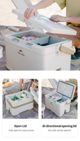 (LingDu 36H) Outdoor antibacterial cooler box - Naturexplore - Naturehike - CNK2300BS012 - Beige-22L