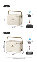 (LingDu 36H) Outdoor antibacterial cooler box - Naturexplore - Naturehike - CNK2300BS012 - Beige-22L