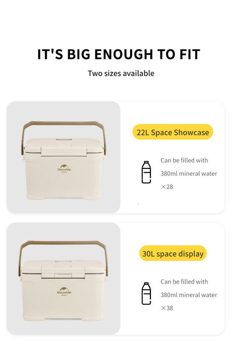(LingDu 36H) Outdoor antibacterial cooler box - Naturexplore - Naturehike - CNK2300BS012 - Beige-22L