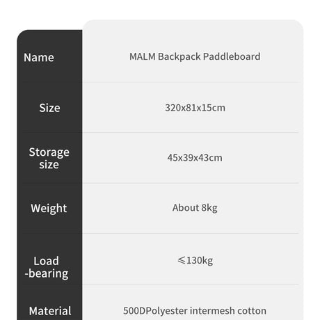(MALM)Backpack inflatable paddle board - Naturexplore - Naturehike - CNK2300SS014 -