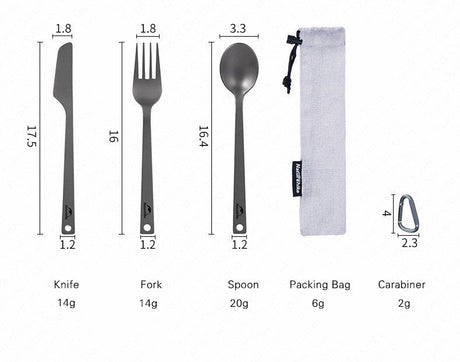 Naturehike Titanium cutlery set - Naturexplore - Naturehike - NH19T011-D -
