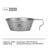 Naturehike Ttitanium bowl - 450 ML - Naturexplore - Naturehike - NH21CJ010 -