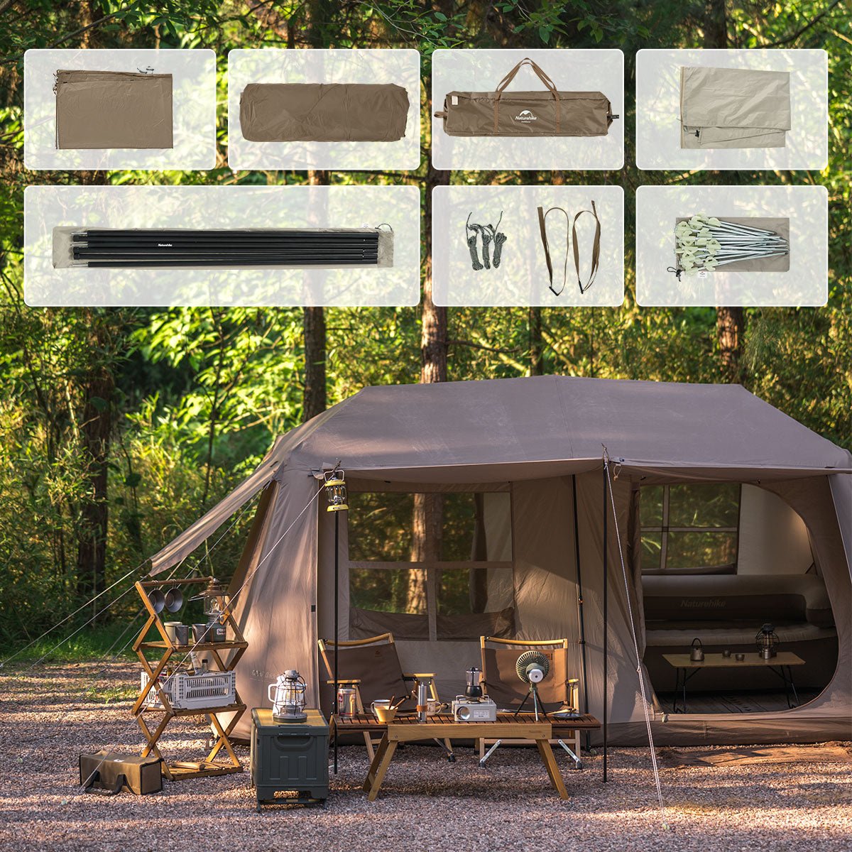 Naturehike Village 13 Family tent for 5-8 People - Naturexplore - Naturehike - CNH22ZP004 - Tent