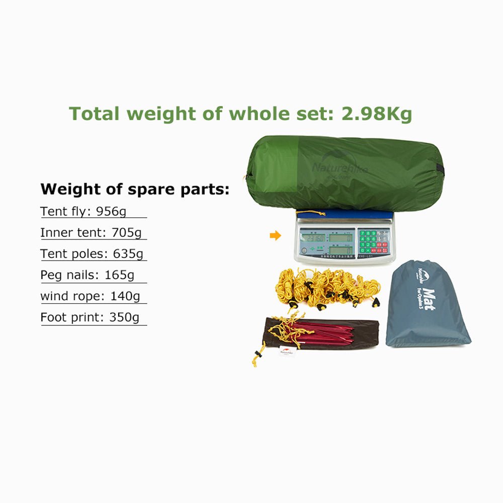 Opalus tent - Naturexplore - Natuhike - NH20ZP002 - For 3 Man