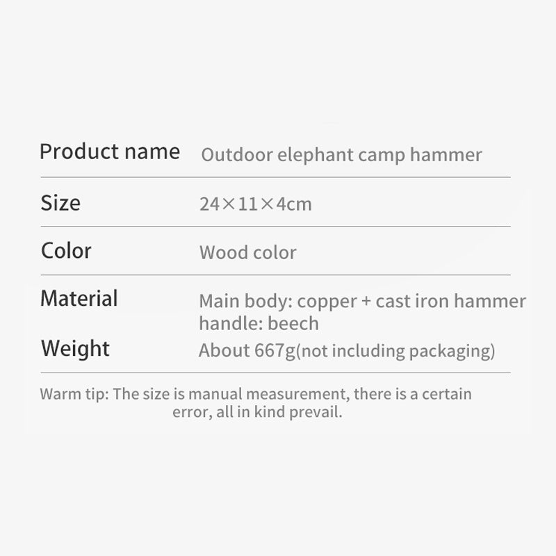 Outdoor elephant camp hammer - Naturexplore - Naturehike - CNH22ZP022 -