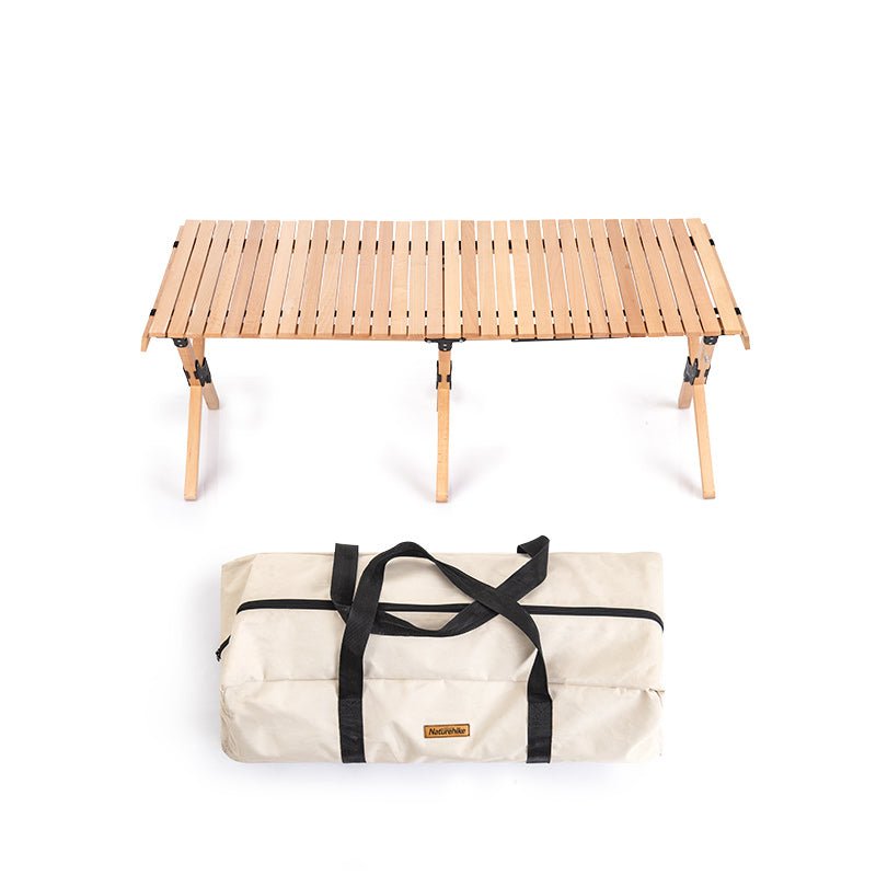 Outdoor folding egg roll table - Naturexplore - Naturehike - NH19JJ009 - Walnut