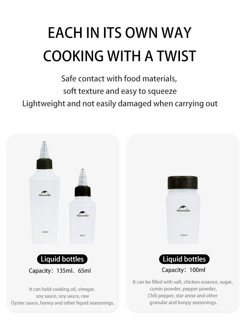 (ShiWei) portable seasoning bottle set - Naturexplore - Naturehike - CNH22CJ043 - 8 in 1