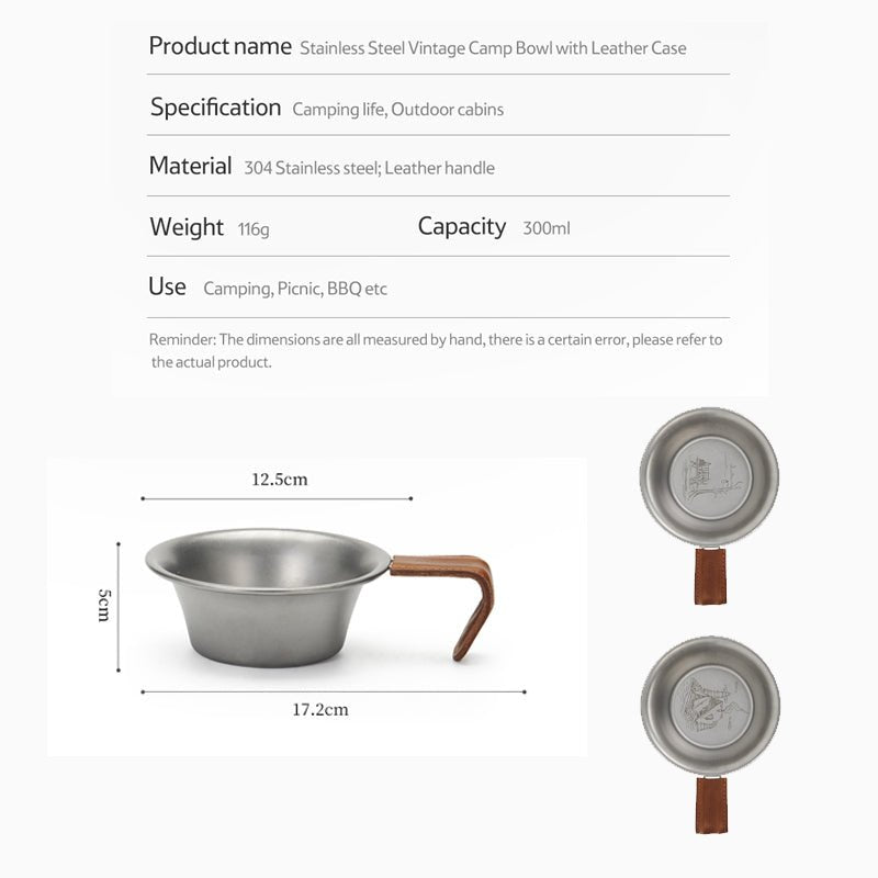 Stainless Steel Retro Camp Bowl - Naturexplore - Naturehike - NH21SJ002 - Camping life-300ml