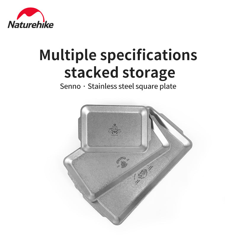 Stainless steel square tray - Naturexplore - Naturehike - CNH22CJ025 - Fishing
