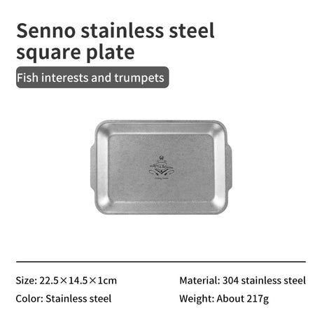 Stainless steel square tray - Naturexplore - Naturehike - CNH22CJ025 - Fishing