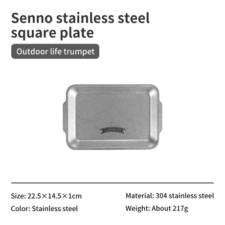 Stainless steel square tray - Naturexplore - Naturehike - CNH22CJ025 - Fishing