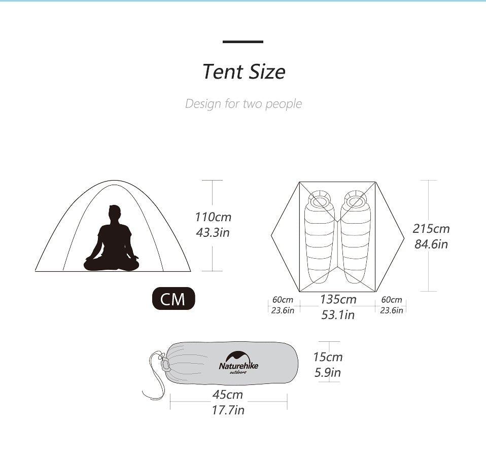 Star river ultralight 2 man tent + mats Update - Naturexplore - Naturehike - NH17Y012-T -