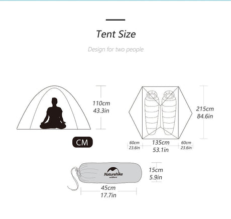 Star river ultralight 2 man tent + mats Update - Naturexplore - Naturehike - NH17Y012-T -