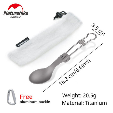 Titanium alloy outdoor travel folding tableware - Naturexplore - Naturehike - NH19C001-J - Fork