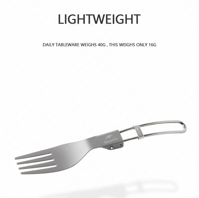 Titanium alloy outdoor travel folding tableware - Naturexplore - Naturehike - NH19C001-J - Fork