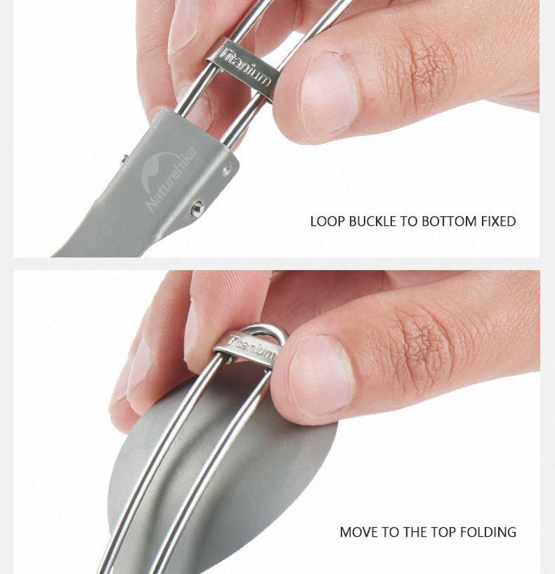Titanium alloy outdoor travel folding tableware - Naturexplore - Naturehike - NH19C001-J - Fork