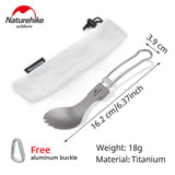 Titanium alloy outdoor travel folding tableware - Naturexplore - Naturehike - NH19C001-J - Fork