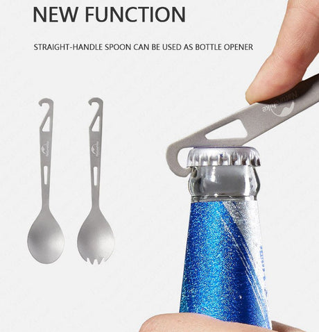 Titanium alloy outdoor travel folding tableware - Naturexplore - Naturehike - NH19C001-J - Fork