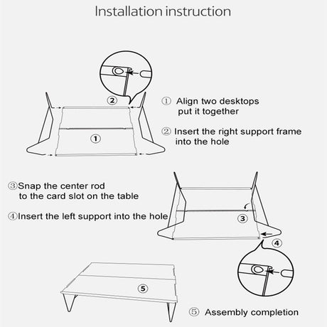 Ultralight Aluminium Folding Table - Naturexplore - Naturehike - NH17Z001-L -