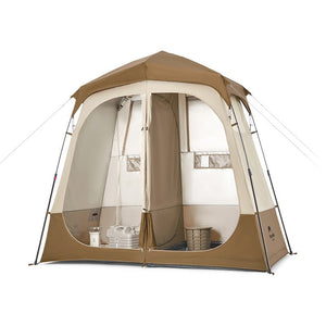 Wet and dry separation shower tent